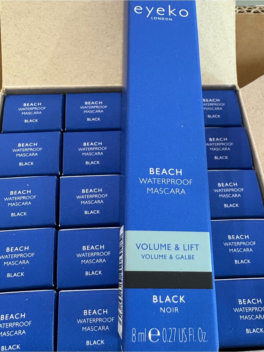 Eyeko Beach Waterproof Black Mascara Case of 20 full size new in box - Picture 3 of 5